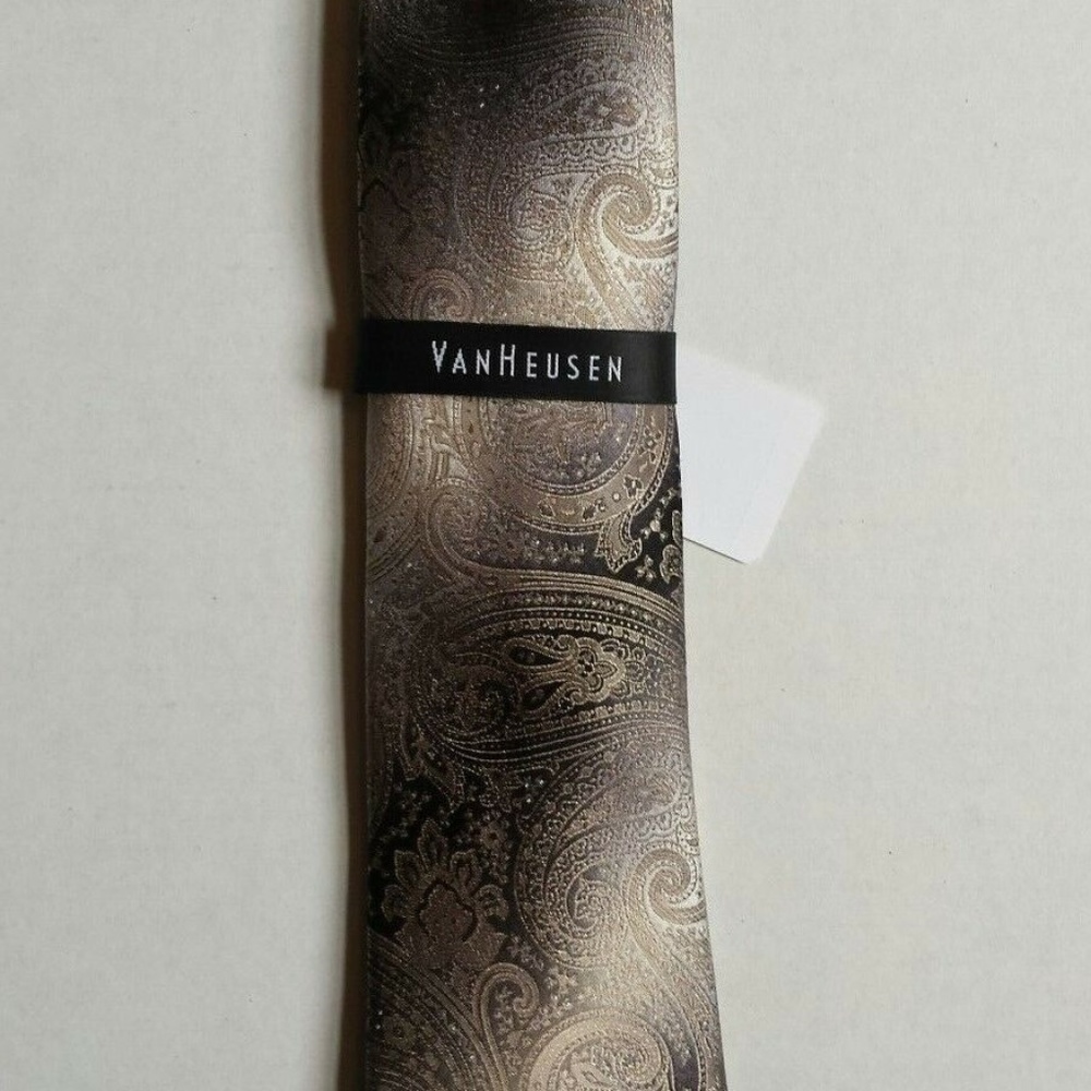 Van Heusen Chad Paisley Tie Brown/Tan